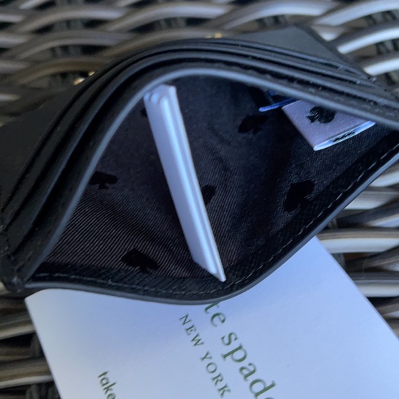 Kate Spade Madison Saffiano Leather Small Slim Card Holder
COLOR: Black 
NWT - Picture 10 of 16